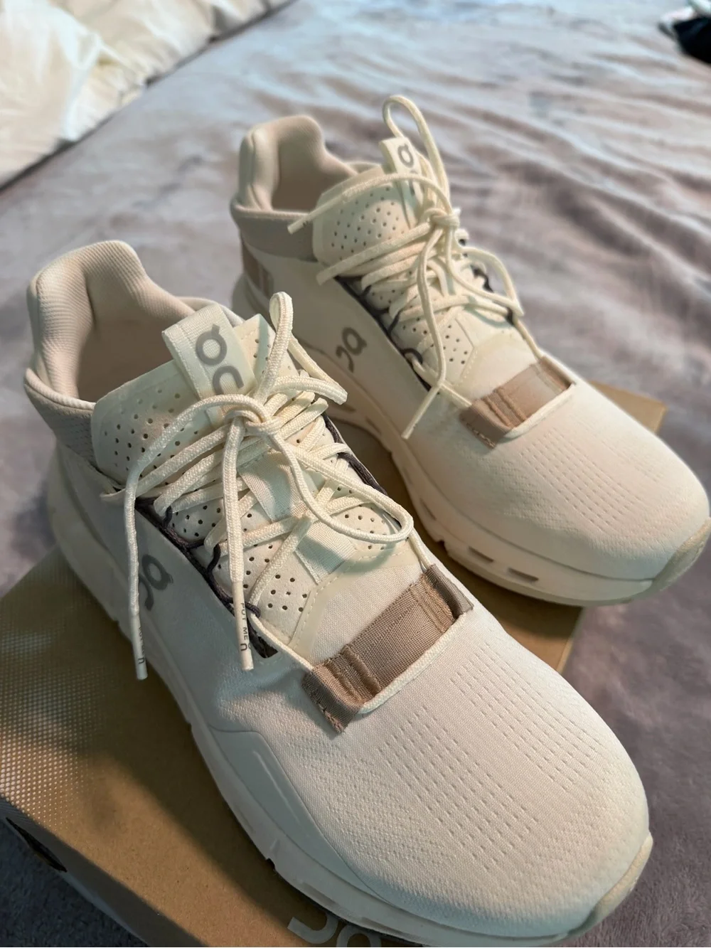 On Running Cloudnova Women’s Athletic Shoes in Off-White/Cream